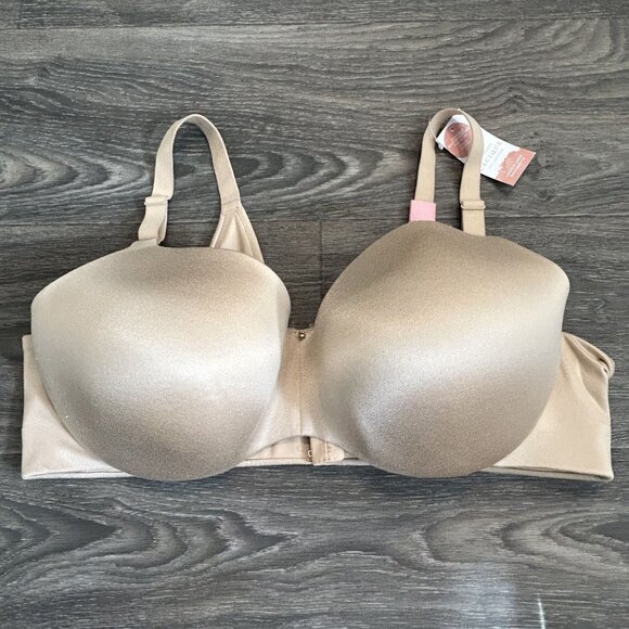 NEW Cacique Lightly Lined Balconette Bra 46DD Back Smoothing Satin Underwire - Picture 1 of 11